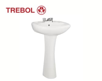 LAVATORIO MANANTIAL CON PEDESTAL UNIVERSAL - TREBOL